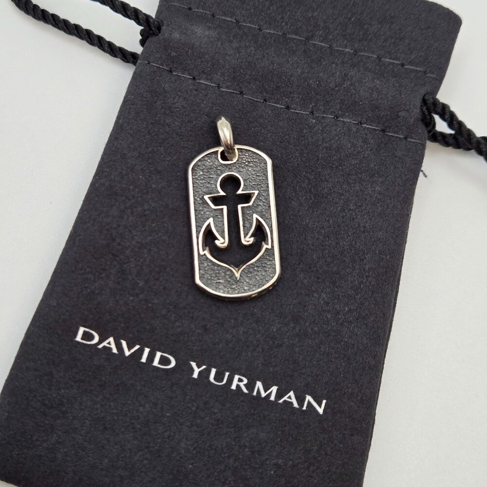 David Yurman 925 Anchor Tag Pendant